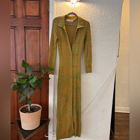 Christopher Esber Double Button Elongated Cardigan Dress - Picture 1 of 5